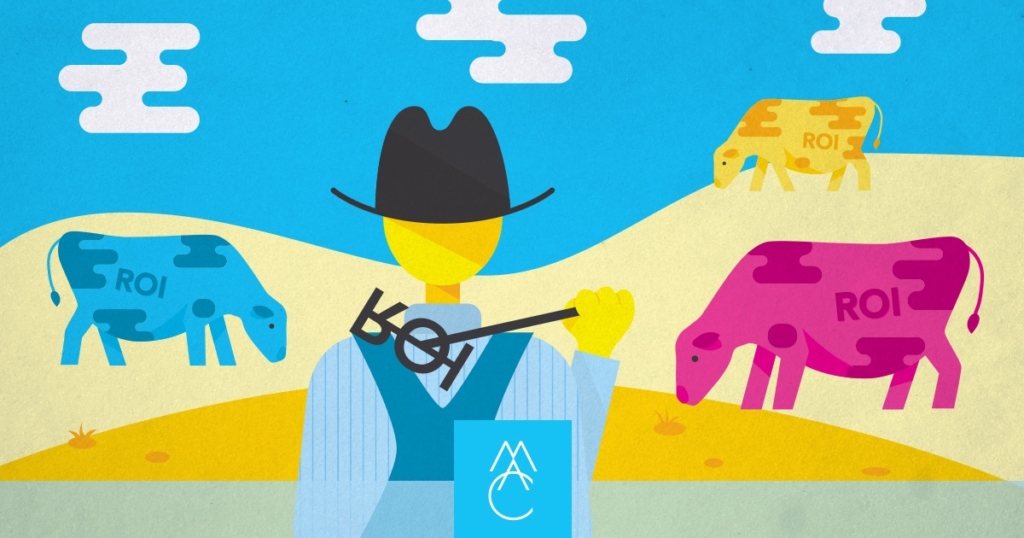 Cowboy with brand illustration