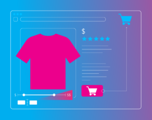 Illustration representing shopping online